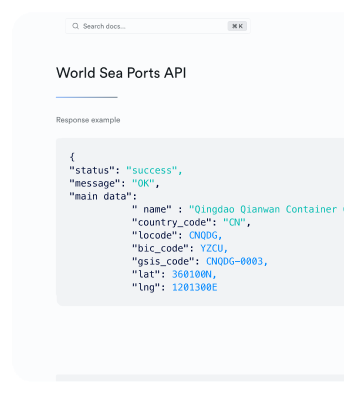 World Sea Ports API